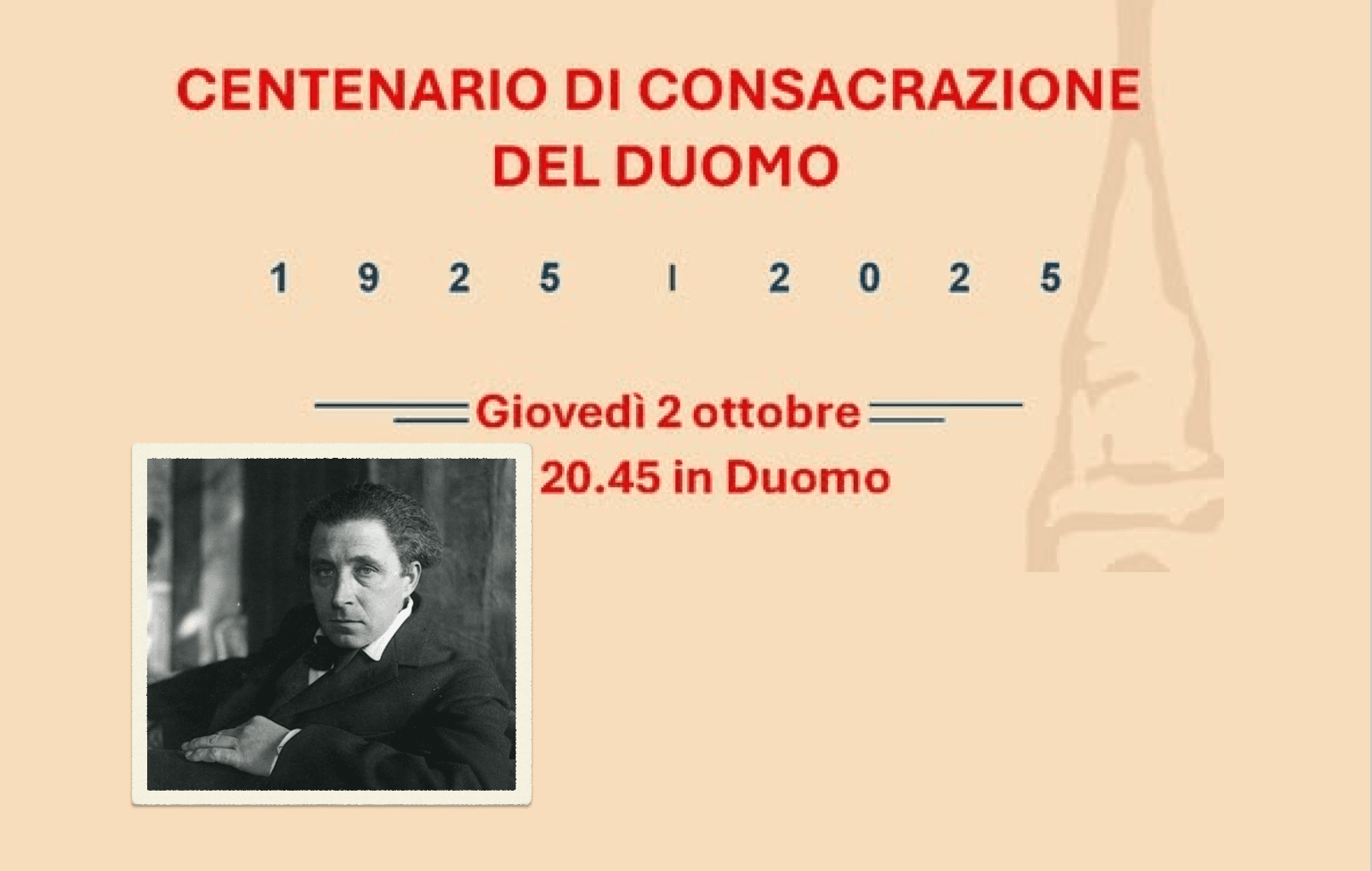 Gli ultimi appuntamenti per il Centenario del Duomo